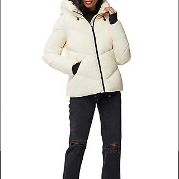 Soia & Kyo Jackets & Blazers - SOIA & KYO Semi-Fitted Hooded Padded Jacket ivory cream size medium